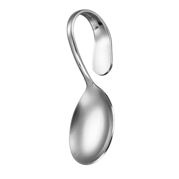 Attractive Bend Metal Spoon Excellent For Seafood Dishes And Puddings