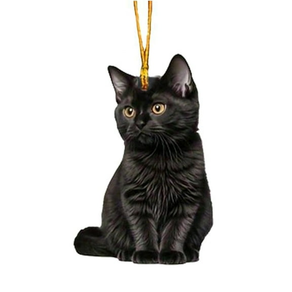 Attractive Black Cats Car Mirror Accessory Car Rearview Mirror Charm Enhances Interior Atmosphere & Reduces Driving Fa