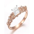 thumbnail image 1 of Attractive Diamond Engagement ring 1.00 Carat Princess Cut Diamond on 10k Rose Gold, 1 of 3