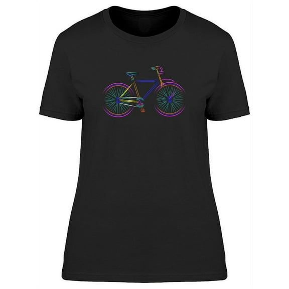Attractive Neon Bicycle T-Shirt Women -Image by Shutterstock, Female Medium