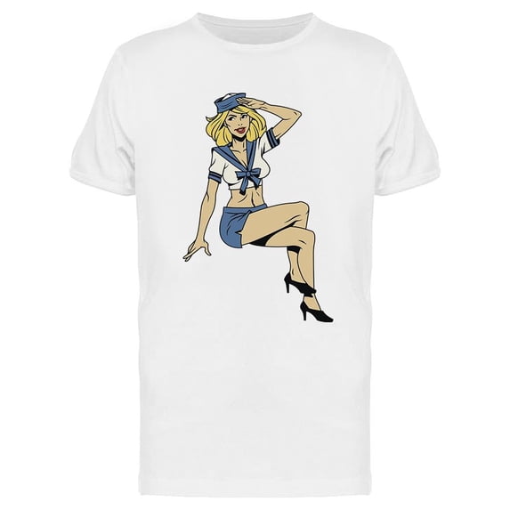 Attractive Pin Up Sailor T-Shirt Men -Image by Shutterstock, Male x-Large