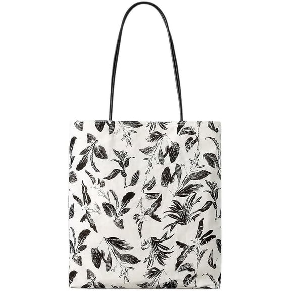 Attractive ladies canvas tote bag with inner pocket, floral pattern cotton tote bag for shopping, fitness