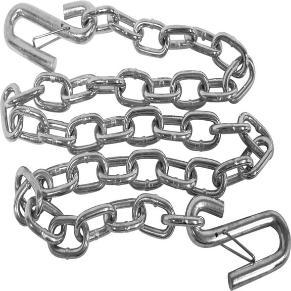 Attwood 11011-7 Heavy-Duty 51-inch Steel Boat Trailer Safety Chain with Spring Clip Hooks