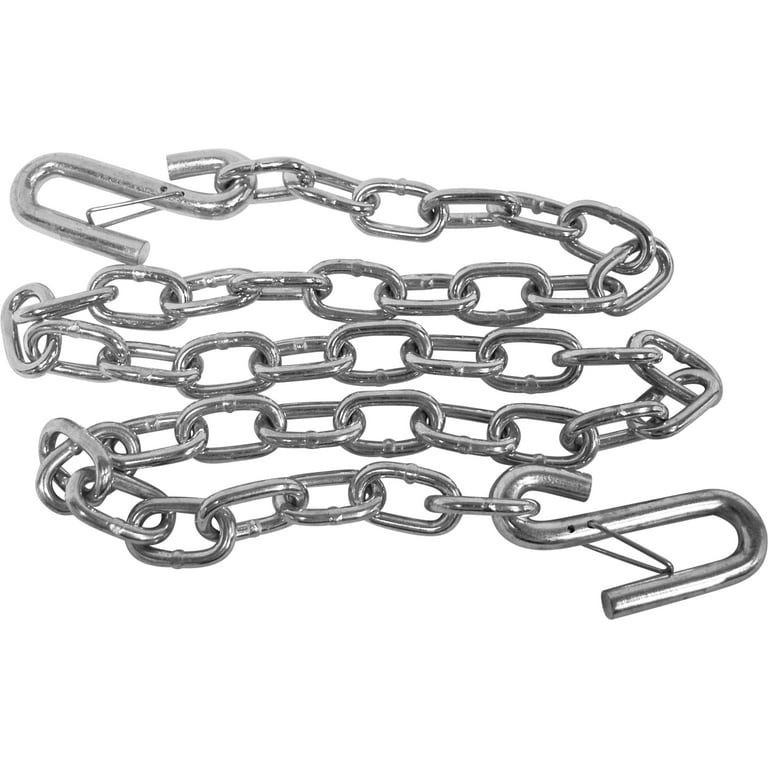 Attwood 11011-7 Heavy-Duty 51-inch Steel Boat Trailer Safety Chain with  Spring Clip Hooks 