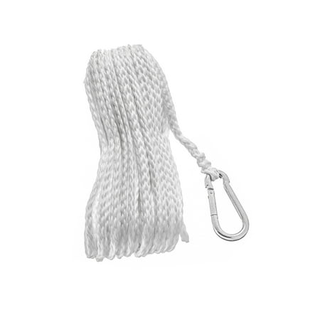 Attwood 11714-2 Hollow Braided Polypropylene Anchor Line 1/4 x 50' White
