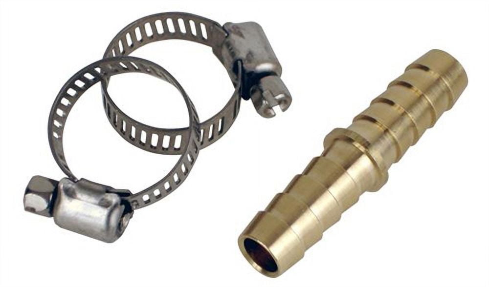 Attwood 118226 Boat Fuel Line Connector, 3/8" Hose Mender With Clamps