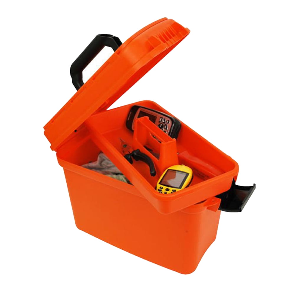 Attwood 11834-1 Waterproof Boater's Dry Box, Bright Safety Orange