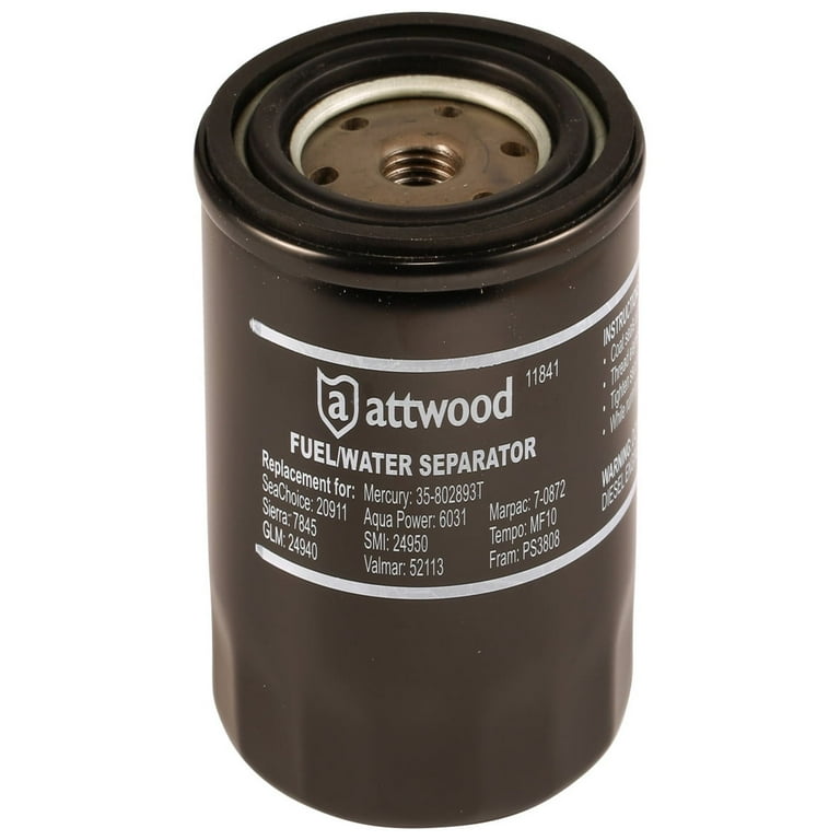 Attwood 11841-4 Universal Marine 10-Micron Fuel/Water Separator 