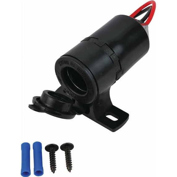 Attwood 11862-6 Universal 12V Cigarette Lighter Adapter Socket Outlet for Marine/RV with Mounting Kit