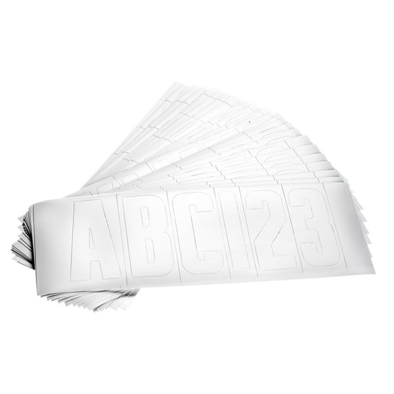 Attwood 14141-7 Waterproof 148-Piece Vinyl Boating Letter and Number Kit, White Finish