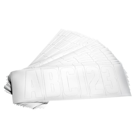 Attwood 14141-7 Waterproof 148-Piece Vinyl Boating Letter and Number Kit, White Finish