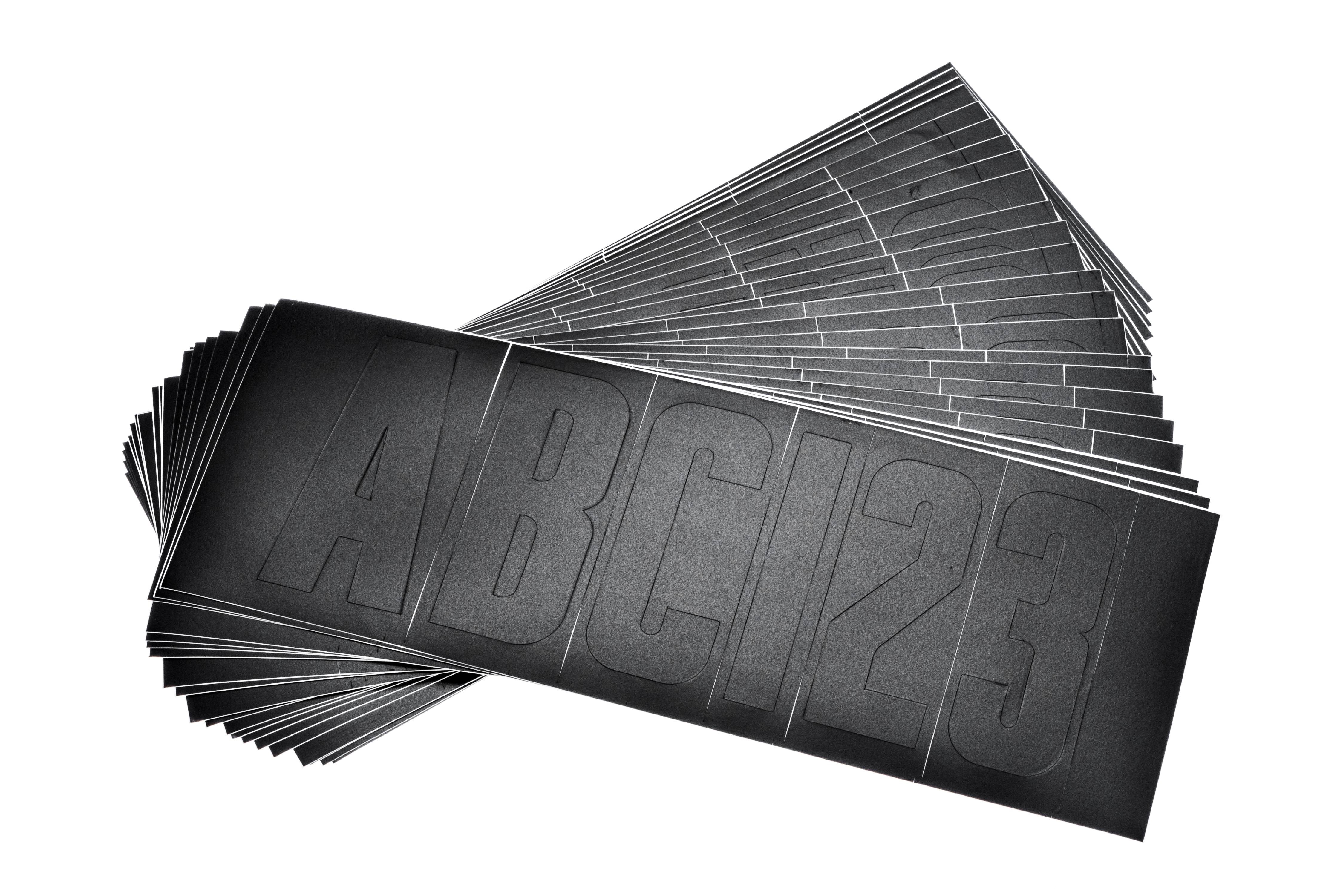 Attwood 141427 Waterproof 148Piece Vinyl Boating Letter and Number Kit, Black Finish