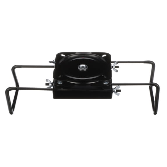 Attwood Seat Mount, Clamp-On With Swivel, Adjusts from 7 ½ inches to 18 inches, Black, Powder-Coated Aluminum
