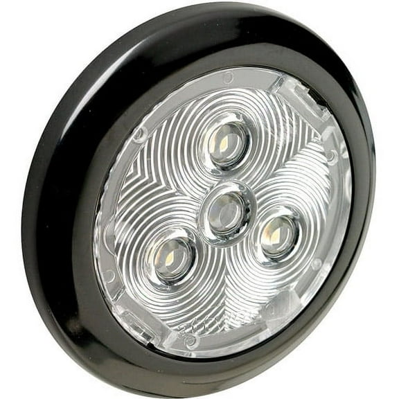 Attwood 2.75" Round LED White Plastic Interior/Exterior Light, White
