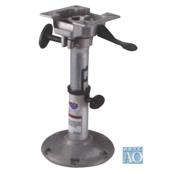 Attwood 2385405 LakeSport 238 Series Seat Pedestal with Seat Mount - Manually Adjustable, 12.5"-15.5" J-Slot