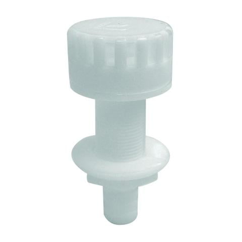Attwood 3/4" Acetal Thru Hull with Strainer, White