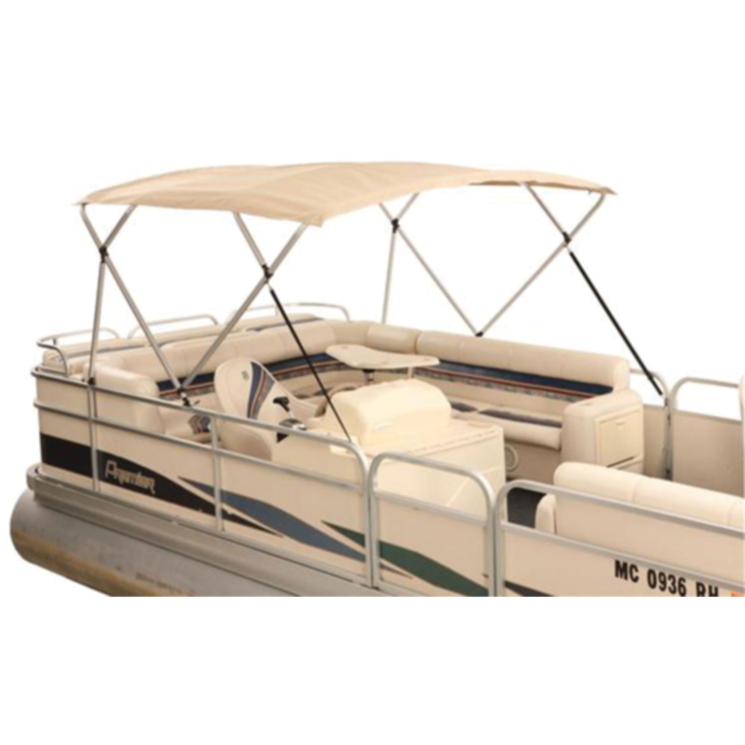 Attwood 386PBE Traditional Pontoon Bimini Top Fabric for 1.25" Tubing