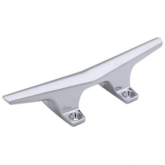 Attwood 6245-6 Chrome-Plated Zinc Cleats, 6 Inches Long, 2 3/32 inches Wide, Install With 4 Included #10 Fasteners