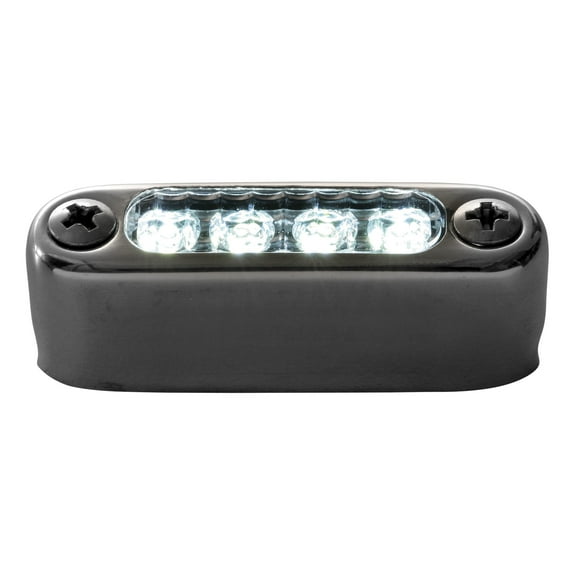 Attwood 6351W1 LED Micro Lights - Stainless Steel Bezel with Horizontal Mount, White