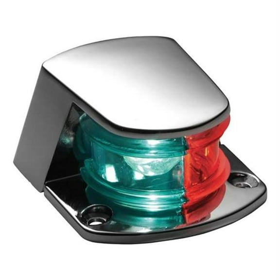 Attwood 6375D6 ZAMAK 1-Mile Sidelights, Bi-Color Combination, Deck Mount, Provides 1-Mile, 225-Degrees Light Visibility, 12V