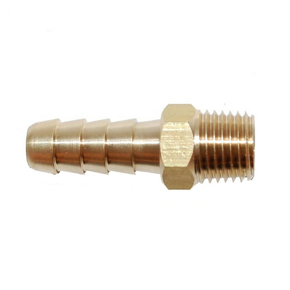 Attwood 88FBM101-6 Universal Fuel Hose Fitting - Male 1/4" NPT x 5/16" Barb, Brass