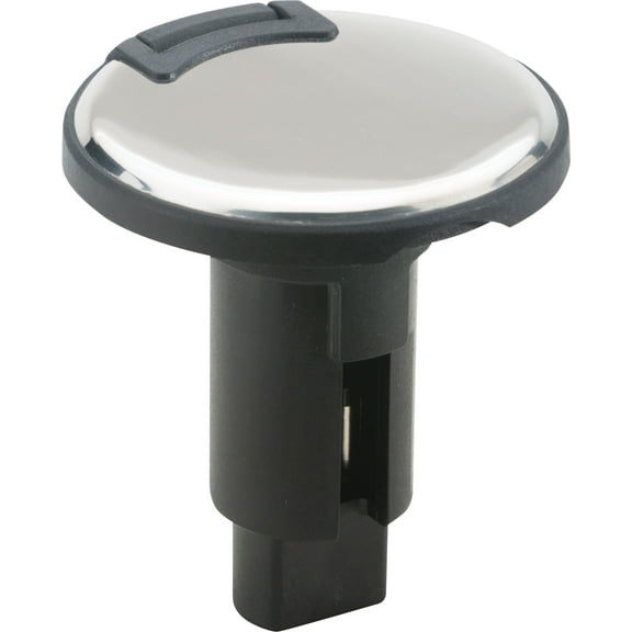 Attwood 910R2PSB-7 LightArmor 910R Series Round 2-Pin Light Base - Overmold 306 SS, Black Cover
