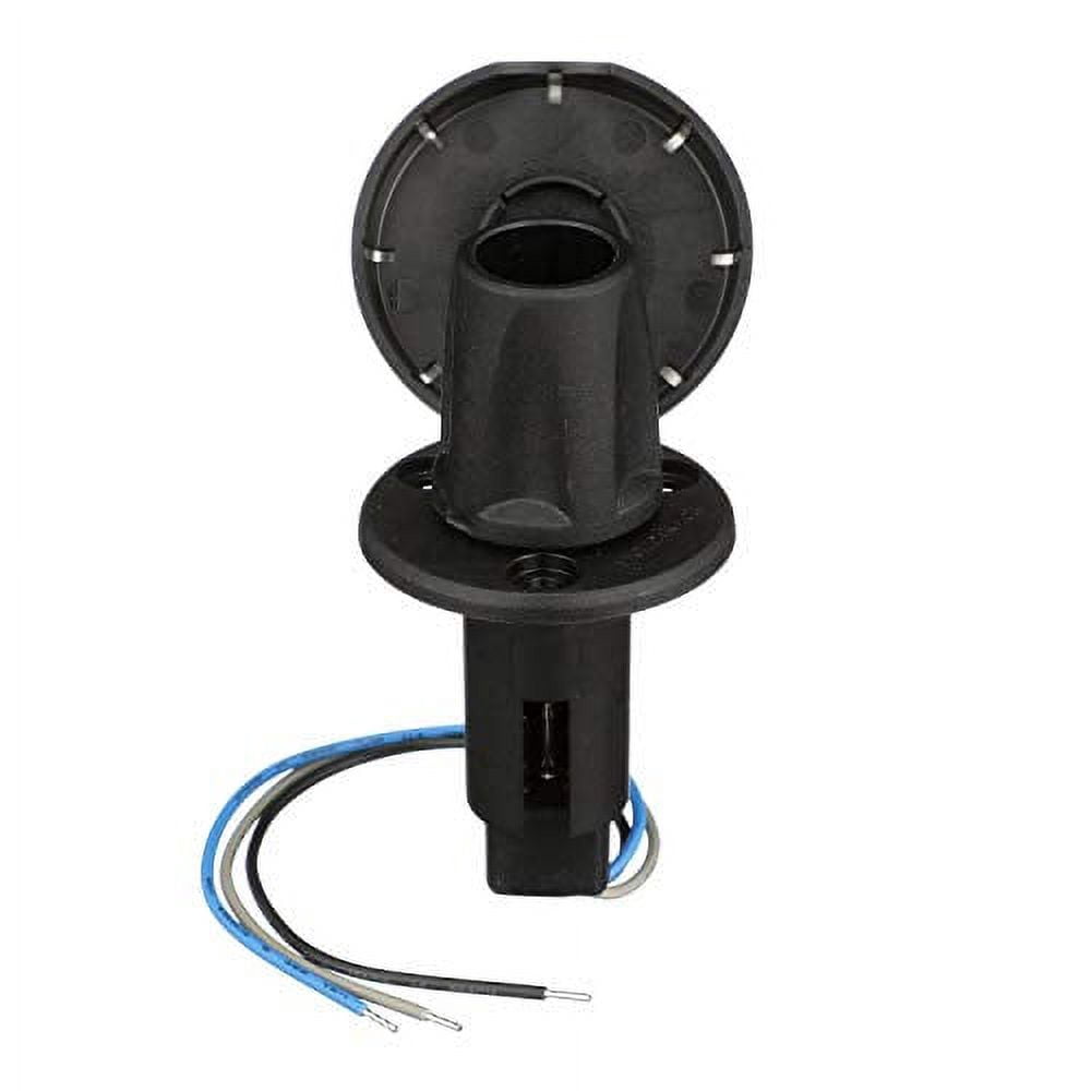 Base Lumière Bateau Atwood Marine LightArmor - 2 Broches, Acier Inoxydable, Rond - Pour Feux De Navigation, Balisage - Couvercle Noir Overmold 306 - 4