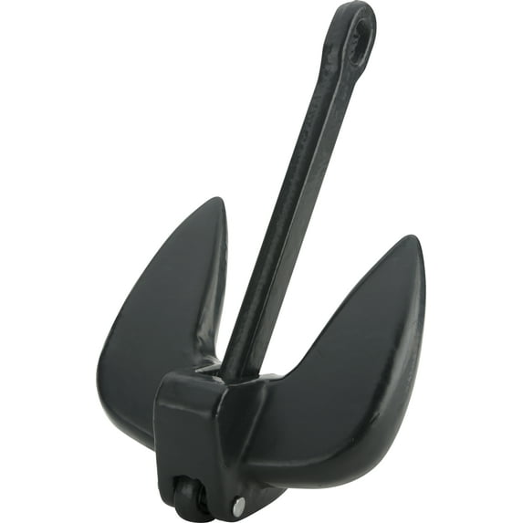 Attwood 9934B1 Solid Cast Iron 15-Pound Navy Boat Anchor, Black PVC-Coated, Boat Accessories
