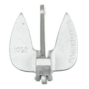 Attwood 9935-1 Cast Iron Navy Anchor - 20 Pound - Aluminum Plated Silver Finish
