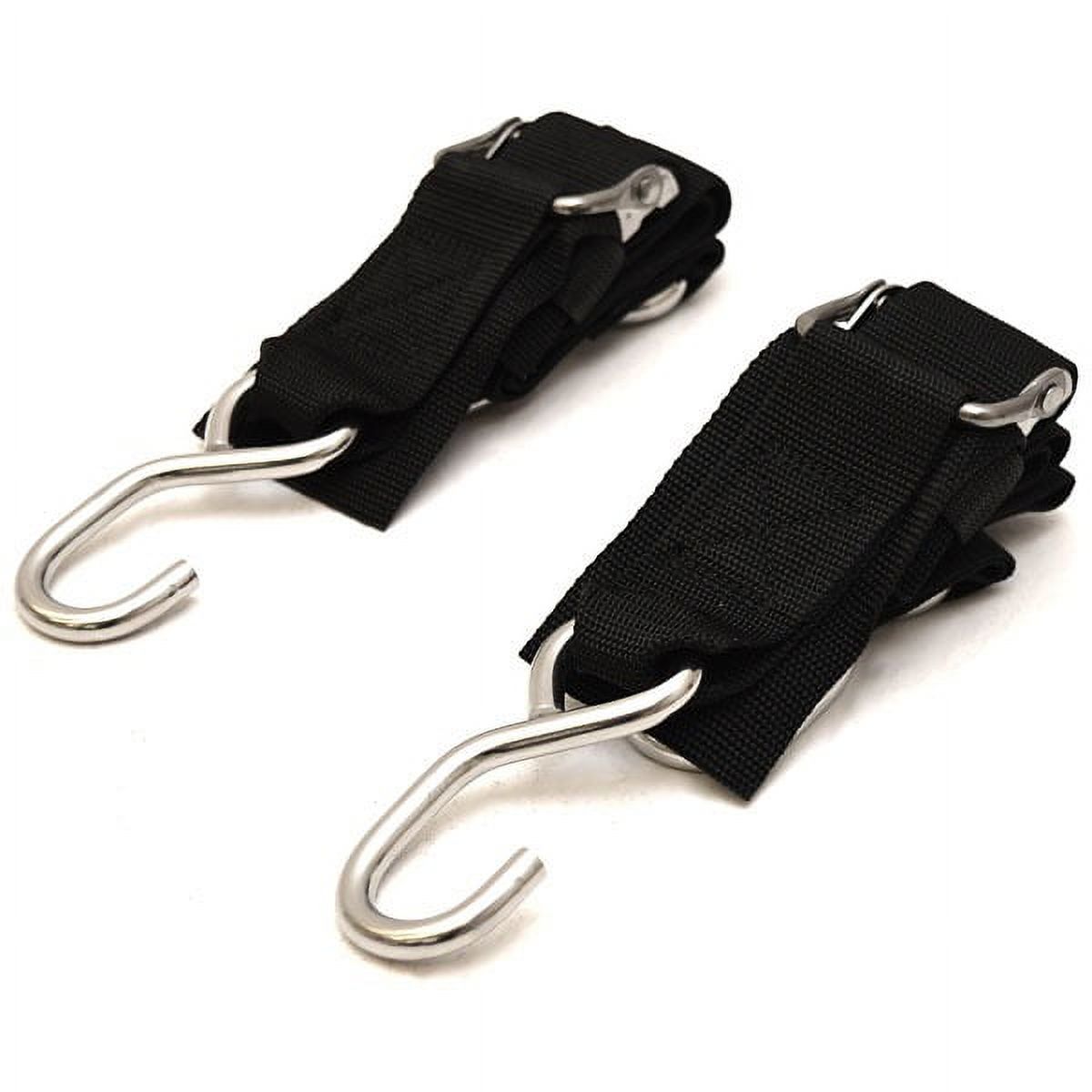 Attwood Boat Transom Tie-Down Straps 15232SS-7 | Black 4 Foot (Pack) - image 1 of 4