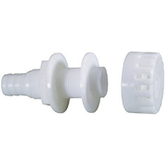 Attwood Corporation 3886-3 White Thru-Hull Connector with Strainer