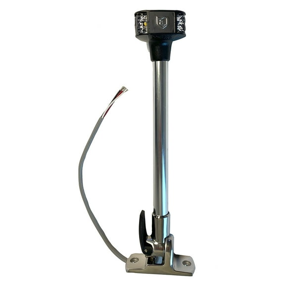 Attwood Marine 7812-S-7 12 in. 12V LightArmor Fold-Down Anchor & Masthead Light
