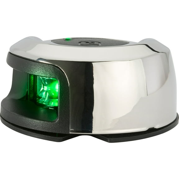 Attwood Marine LightArmor LED 2 nm Vertical Surface Mount Starboard Side Light with Green Lens