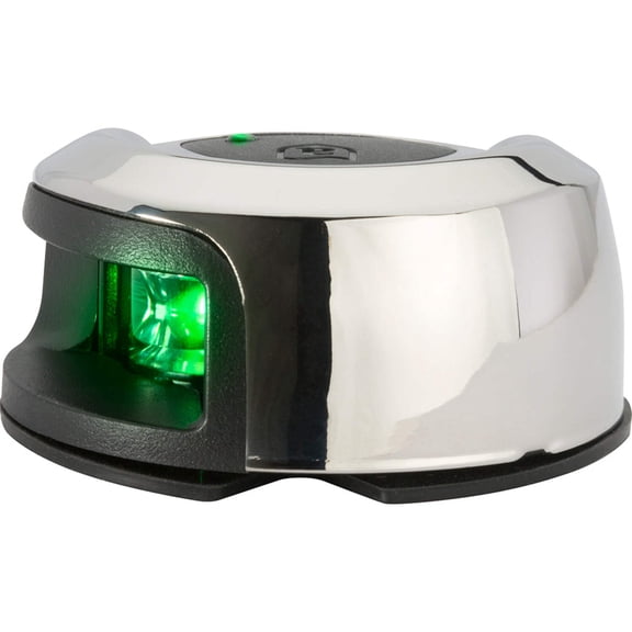 Attwood LightArmor LED Vertical Surface Mount Starboard Side Boat Light, 2 Nm