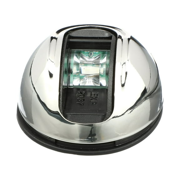 Attwood Marine LightArmor LED Stainless 2 nm Vertical Surface Mount Starboard Side Light with Green Lens