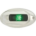 thumbnail image 1 of Attwood Marine LightArmor LED Stainless 2 nm Vertical Surface Mount Starboard Side Light with Green Lens, 1 of 2
