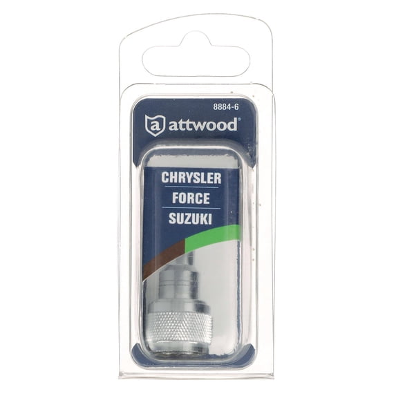 Attwood Nickel Plated Brass Fuel Connector for Chrysler/Force, 5/16" Barb