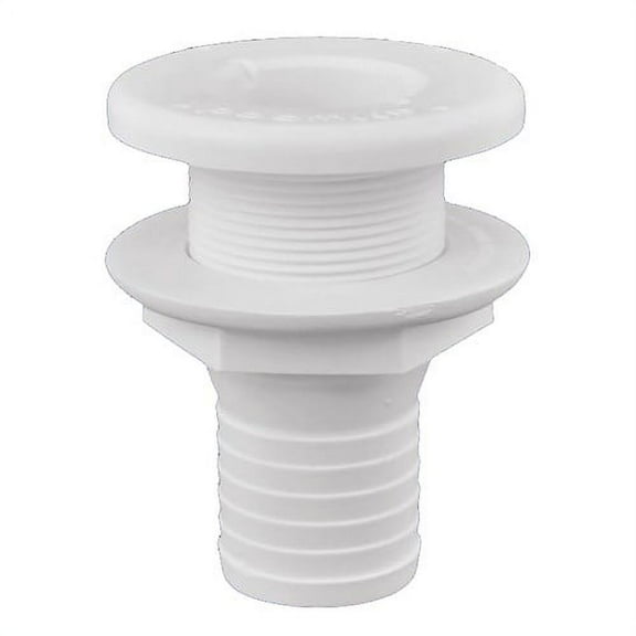 Attwood Plastic Thru-Hull Fitting - 1-1/2 inch - White Thru-Hull Fitting
