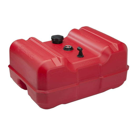 Attwood Portable Low Profile Fuel Tank - 12 Gallon w/Gauge | Bundle of 2
