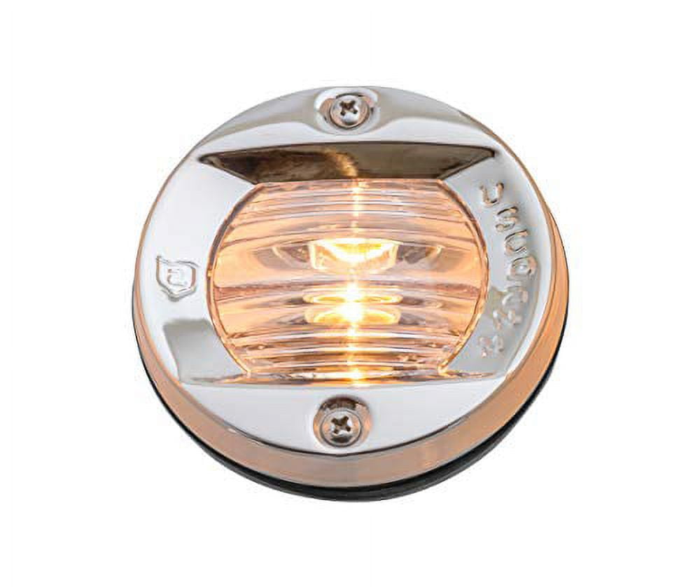 Sleek 7" Stainless Steel Round Marine Transom Light