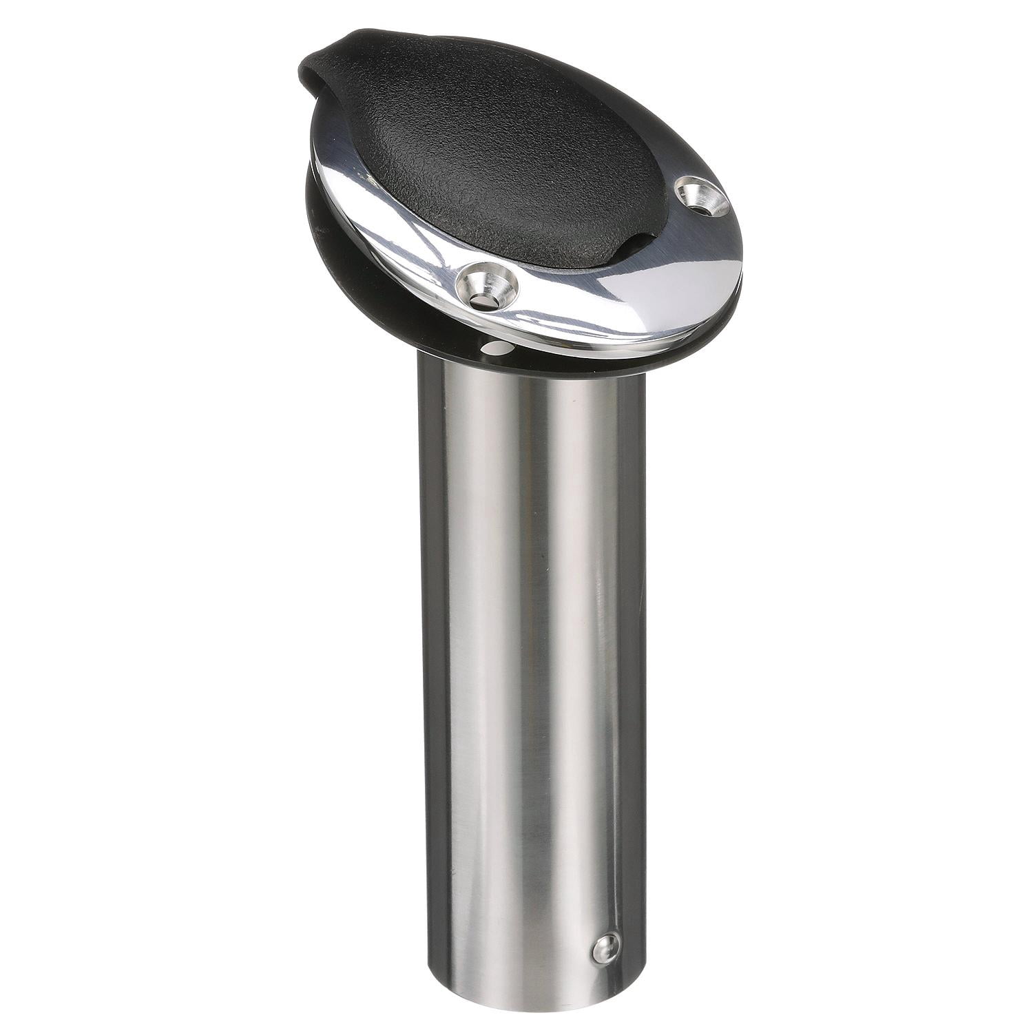 Attwood Stainless Steel Flush Mount 0 Degree Rod Holder, White, Open End