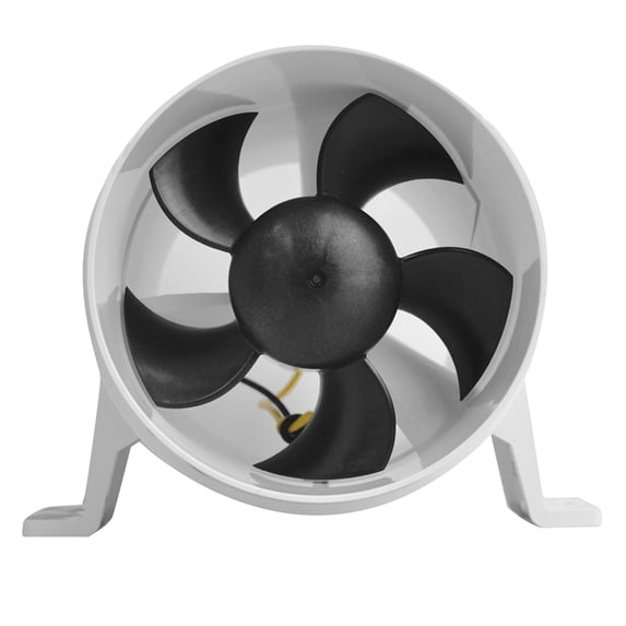 Attwood Turbo 4000 Series II In-Line Blower, For 4-Inch Interior Diameter Vent Hose, Water Resistant, 12-Volt
