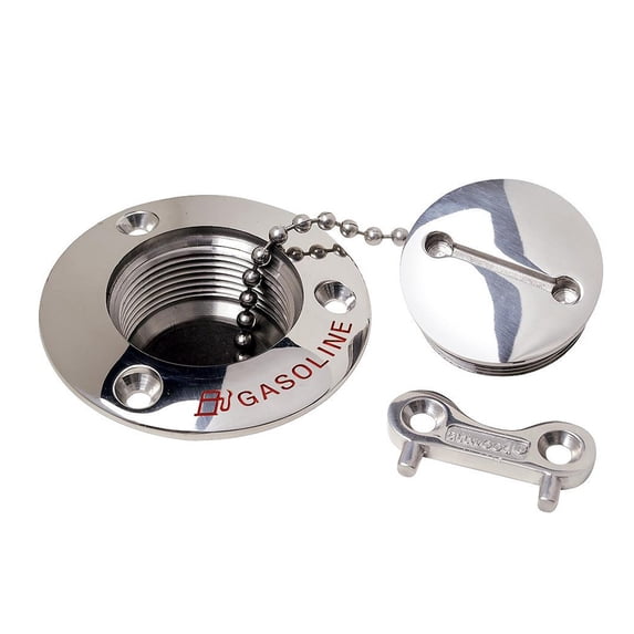 Attwood Waste Deck Fill for 1-1/2" Hose, Stainless Steel
