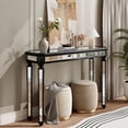 thumbnail image 1 of Atumcto Mirror Console Table with Vintage Wood Grain Carving, Elegant Entryway Sofa Table for Living Room, 1 of 10
