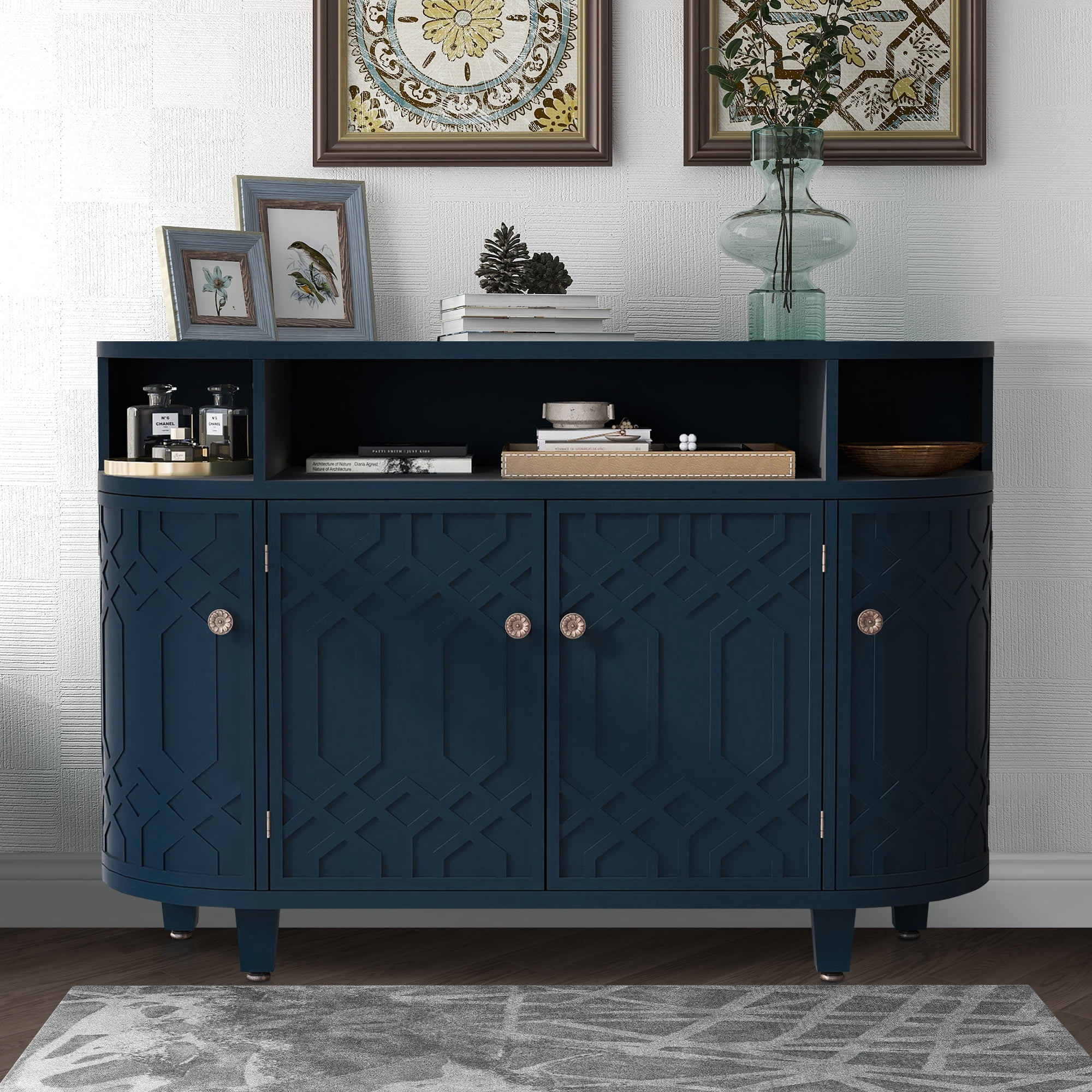 Atumon Accent Storage Curved Sideboard Modern Storage