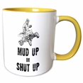 thumbnail image 1 of 3drose, Atv Mud Up or Shut Up Cool Quad Biker Design, 15oz Two-tone Yellow Mug, 1 of 6