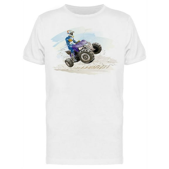 Atv Quickly Rides The Road T-Shirt Men -Image by Shutterstock, Male XX-Large