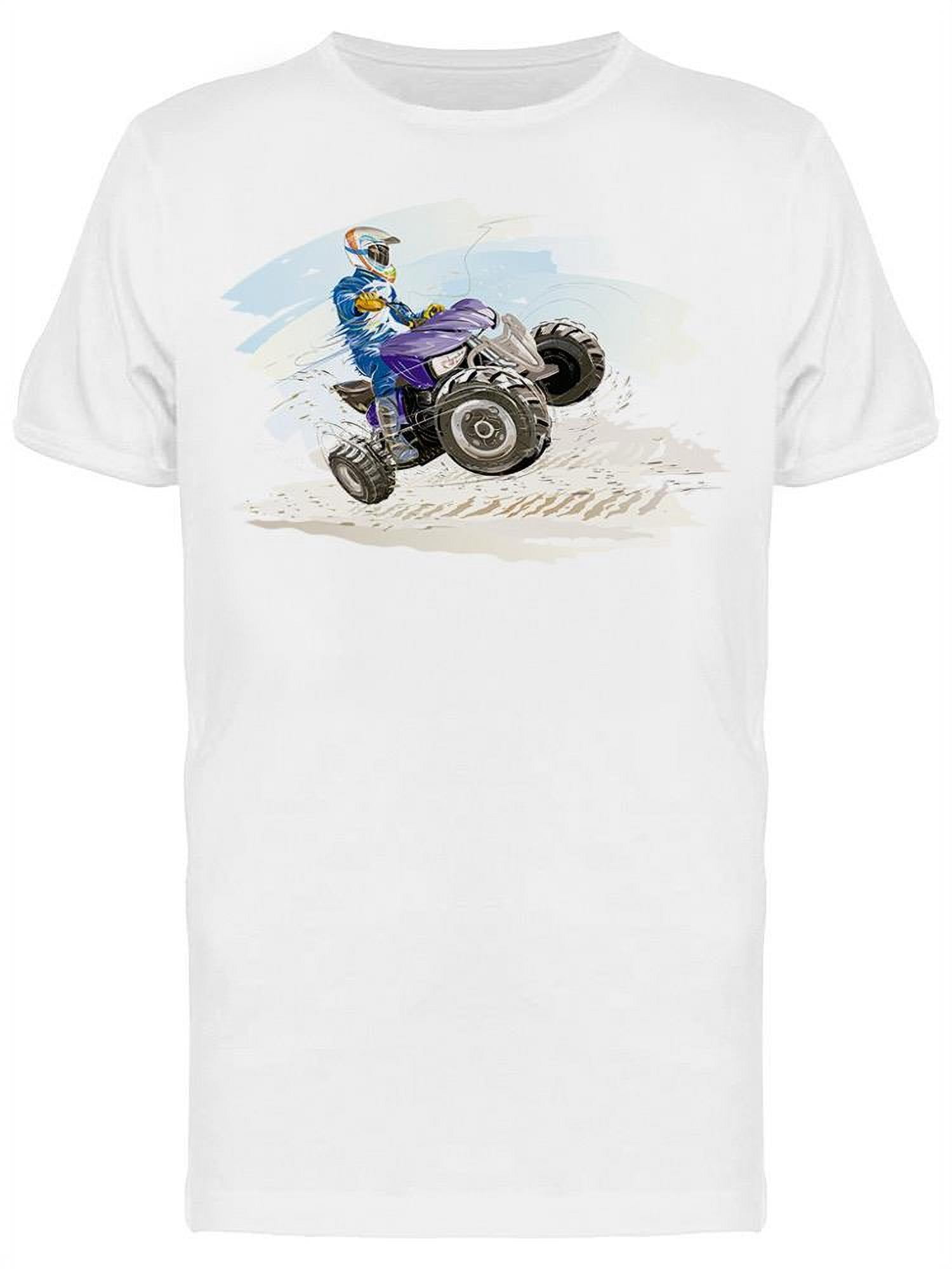 Atv Quickly Rides The Road T-Shirt Men -Image by Shutterstock, Male x ...