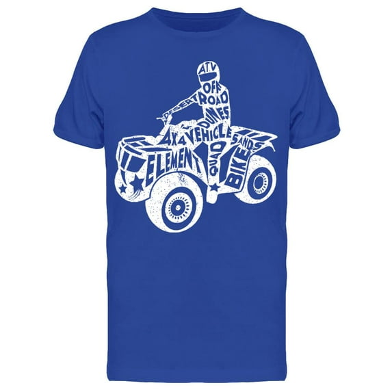 Atv Silhouette Off-Road T-Shirt Men -Image by Shutterstock, Male Large