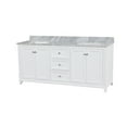 thumbnail image 1 of Atwell 72 Inch Modern Console Vanity with Rectangular Undermount Sinks - White, 1 of 2